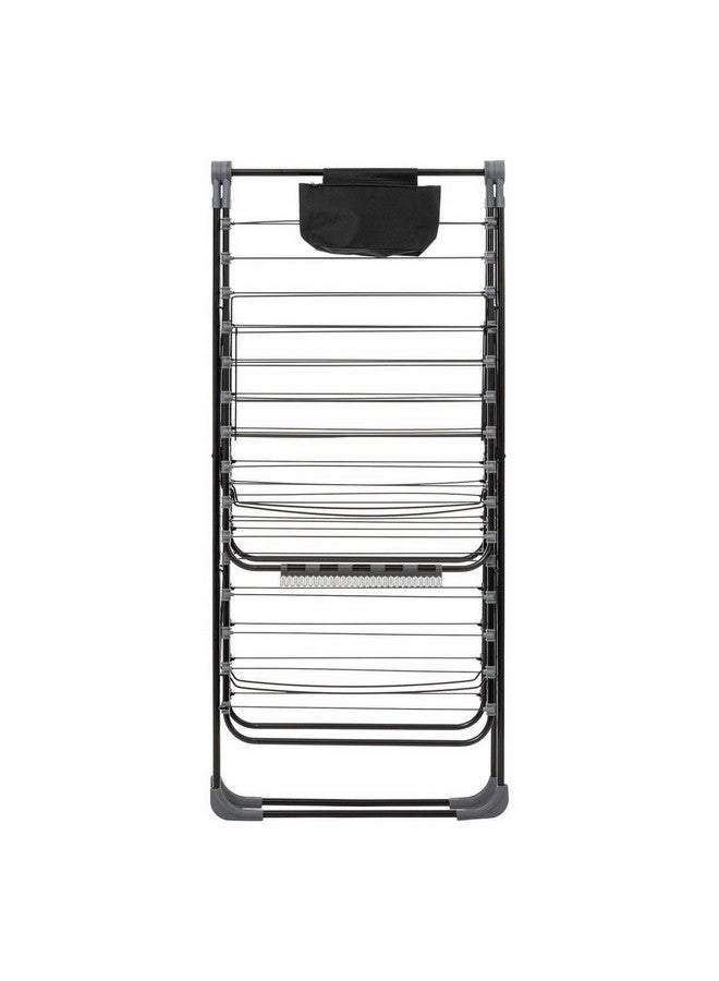 Five Simply Smart Mojave Folding Winged Clothes Airer Black and Grey 125 x 60 x 160 cm 140963 - Image 5